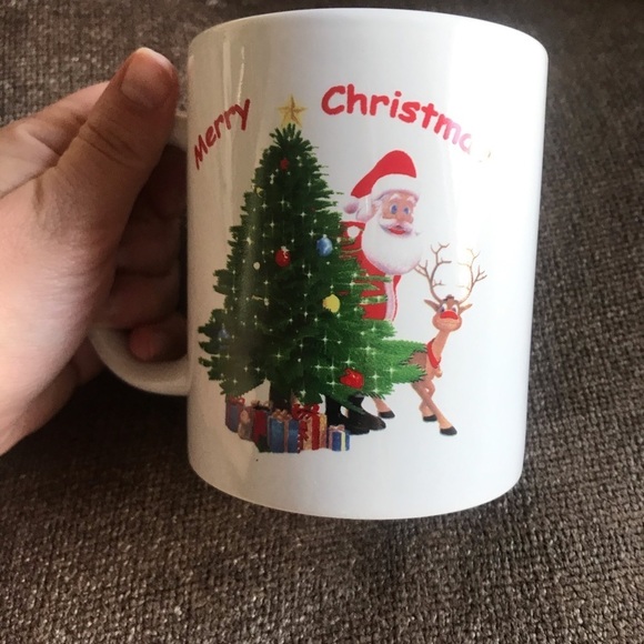 NWOT Merry Christmas Mug (Santa, Tree) - Picture 2 of 3